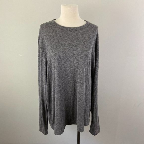NWT NORDSTROM Grey Long Sleeve Crew Neck Shirt? - Picture 2 of 9